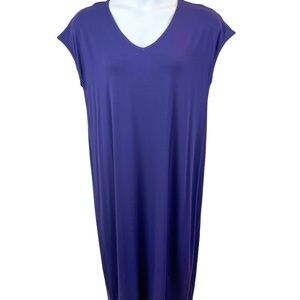 NWT Eileen Fisher Viscose V-Neck Maxi Dress size M